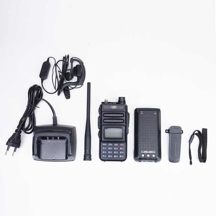 Image du produit PNI Radio portable bi-bande VHF/UHF P15UV, 144-146 MHz/430-440 MHz, 999 canaux, avec batterie de