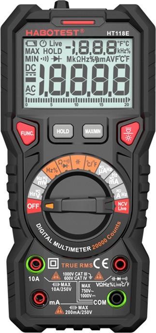 Produktbild Habotest HT118E Universal Digital Multimeter True RMS NCV (CAT IV 600V, CAT III 1000V)