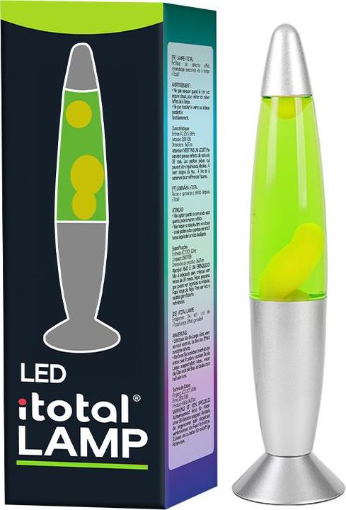 Produktbild Total Juggling iTotal - LED Lava Lamp w/Green Light - Silver Base and White Wax (XL2676)