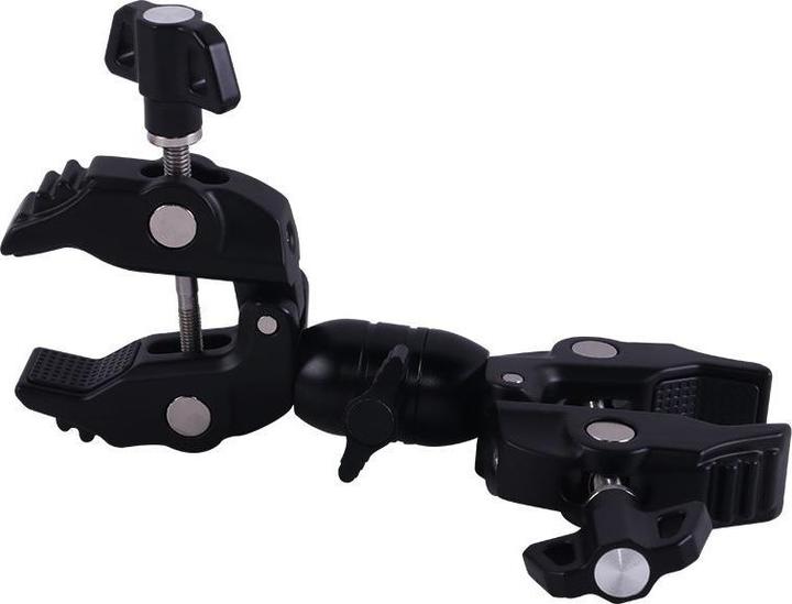 Actual product image Hurtel Double-sided clamp holder for the camera - black (Mounting bracket)