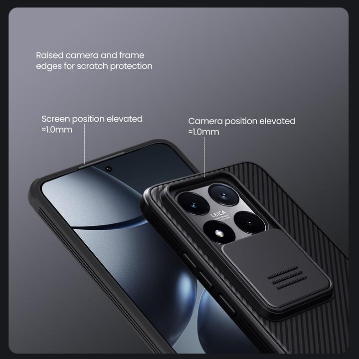Actual product image Nillkin Back panel cover Xiaomi - CamShield PRO Hard Case for Xiaomi 14T Black (Xiaomi 14T)