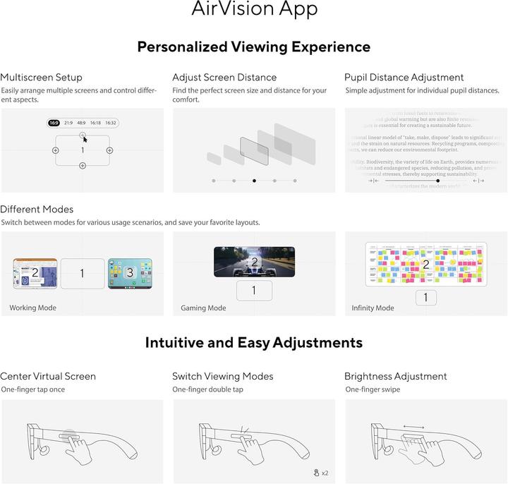 Actual product image ASUS AirVIsion M1