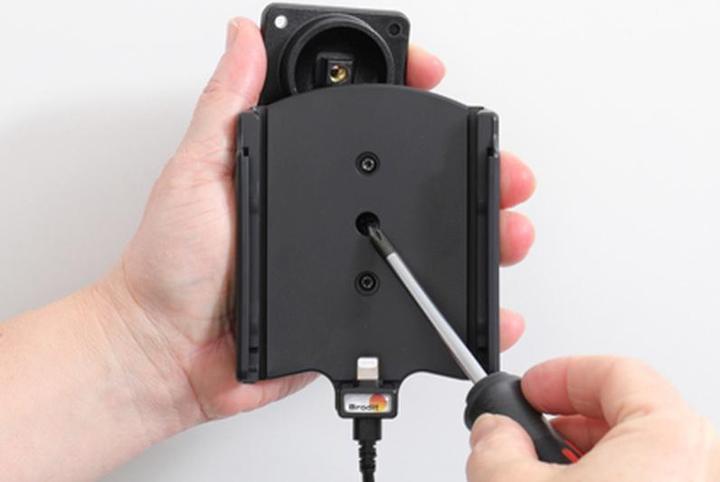 Actual product image Brodit Holder active Apple iPhone 12 Pro Max with USB cable