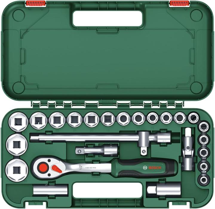 Produktbild Bosch Professional Ratschen-Set (10  mm, 11 mm, 12 mm, 13 mm, 14 mm, 15 mm, 16 mm, 17 mm, 18 mm, 19 mm, 20 mm, 21 mm, 22 mm, 24 mm, 27 mm, 30 mm, 32 mm, 8 mm, 9 mm)