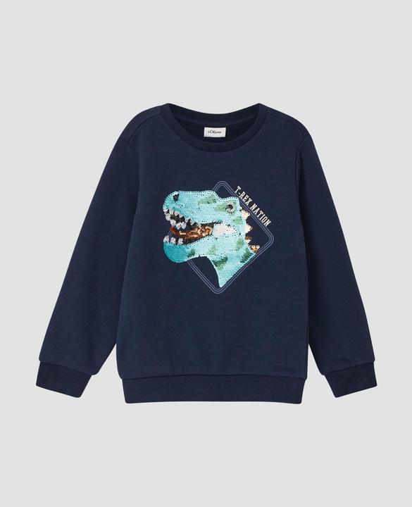 Produktbild s.Oliver Sweatshirt Sweatshirt mit Wendepailletten mit kuscheliger Innenseite (128, 134)