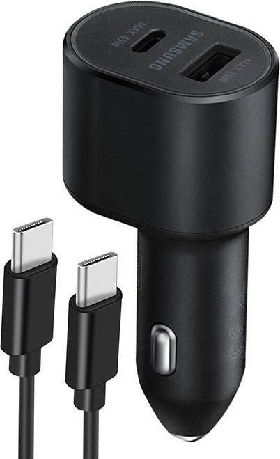 Actual product image Samsung DUAL FAST CAR CHARGER 45W & 15W EP-L5300XB BLACK