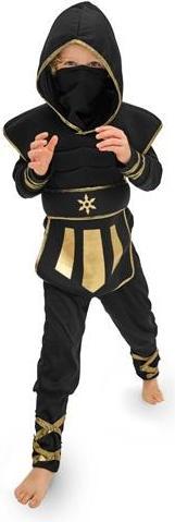Produktbild Partydeco Ninja-Kostüm, schwarz, Grösse 116-128 cm (116, 128)
