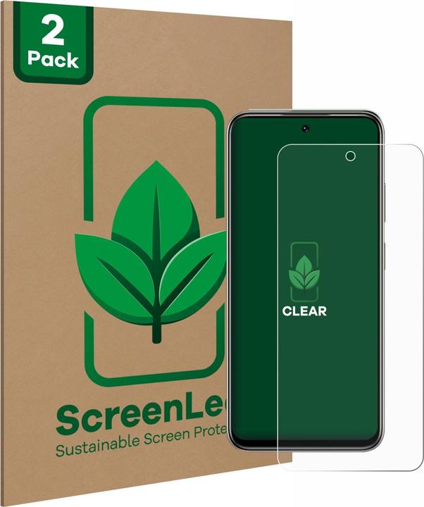 Actual product image ScreenLeaf Screen Protector sustainable Screen Protection, clear, anti-scratch (2 Piece, Infinix Hot 9)