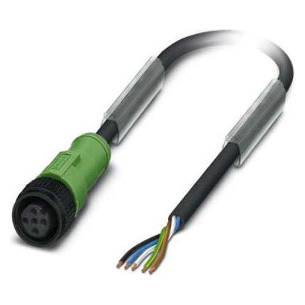Phoenix Contact 1442515 Sensor/actuator aansluitkabel 1,50 m Aantal polen: 5 1 st., Kabels + Stekkers, Zwart