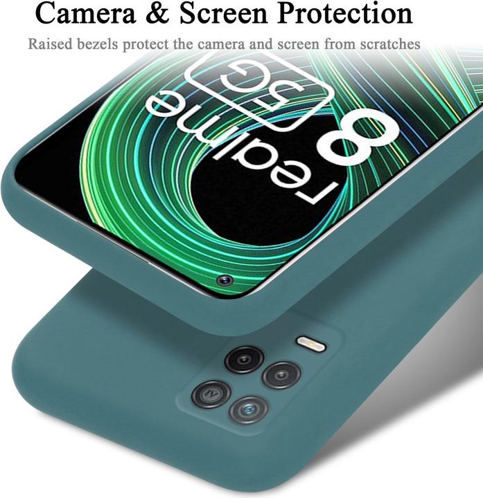 Image du produit Cadorabo TPU Liquid Silicone Case Case pour Realme 8 5G / V13 / Q3 / Q3i / Narzo 30 5G (Realme 8 5G, Realme Narzo 30 5G)