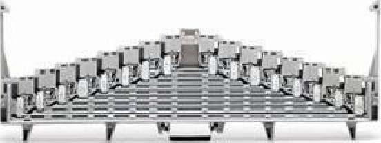 Actual product image Wago 8-tier shunting clamp.
