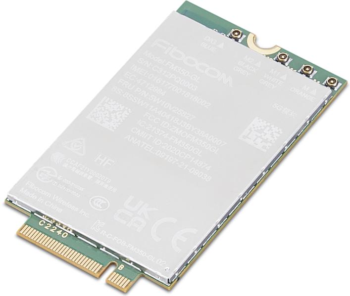 Actual product image Lenovo ThinkPad Fibocom FM350-GL 5G Sub-6 GHz M.2 WWAN Module for X1 Yoga Gen 8 (M.2 Key B)