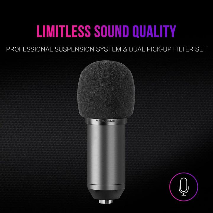 Actual product image Mars Gaming Microphone MMicPro avec bras de montage (Noir)