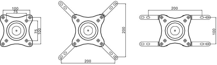 Image du produit Multibrackets Flexarm 360 II (Mur, 15 kg, 15" - 32")