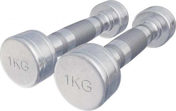 Actual product image Gorilla Sports Chrome dumbbells (2 x 1 kg)