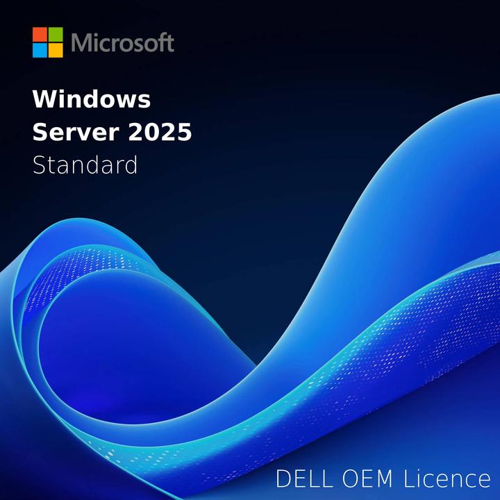Actual product image Dell Microsoft Windows Server 2025 Standard 16 Core ROK Kit for Servers 2VM (1 User, unlimited)