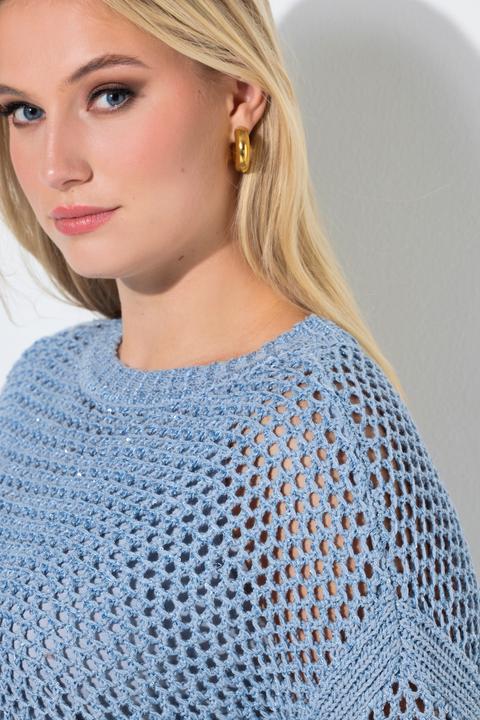 Produktbild Ulla Popken Pullover, Pailletten, Oversized, Rundhals, 3/4-Arm (54)