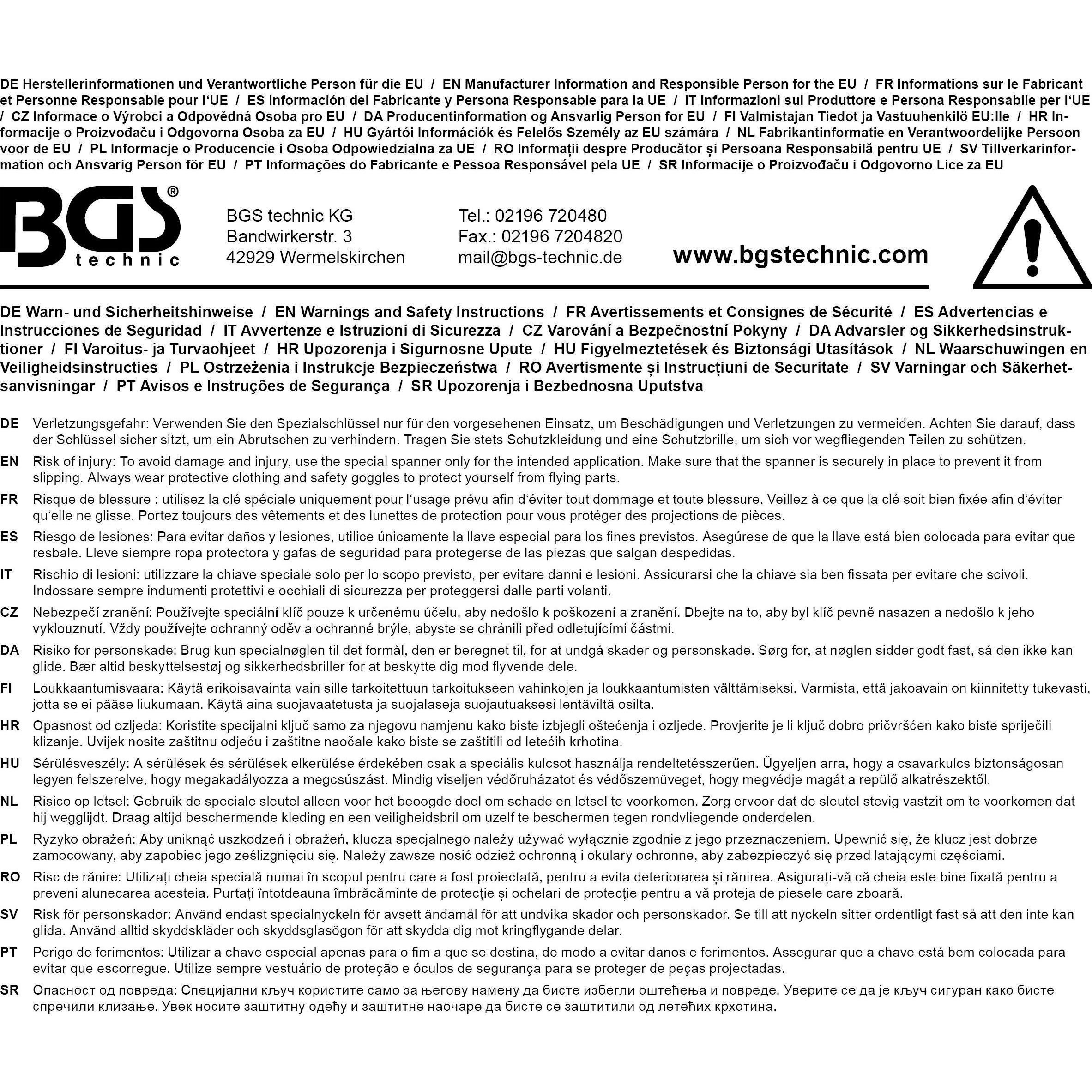 Thumbnail - BGS, Fahrzeug Werkzeug, Öldienstschlüssel für Audi A4 / A6, BMW