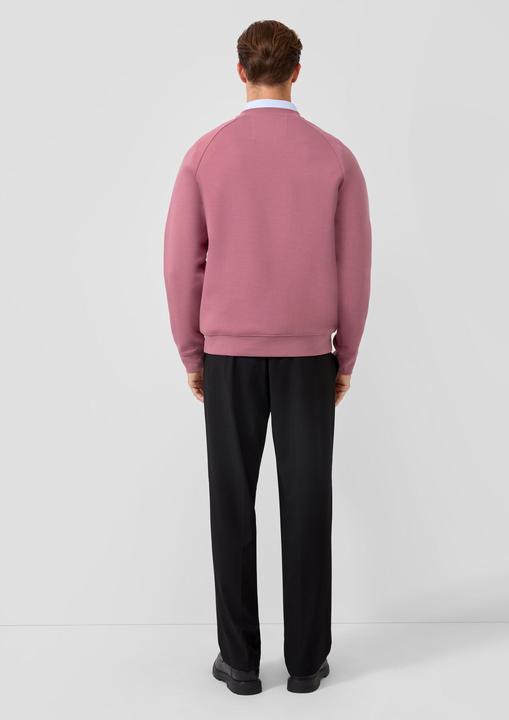 Produktbild s.Oliver Sweatshirt Scuba-Sweatshirt mit Raglanärmeln und Frontprint (M)