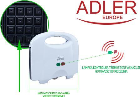 Produktbild Adler AD 311 Waffeleisen 2 Waffel(n)