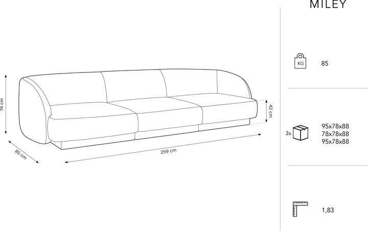 Actual product image Micadoni Miley (3-seater)