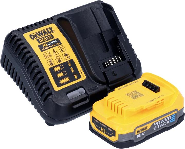 Produktbild DeWalt DCF 850 E1T Akku Schlagschrauber 18 V 205 Nm 1/4" Brushless + 1x Akku 1,7 Ah + LadegerÃ¤t + (Akkubetrieb)