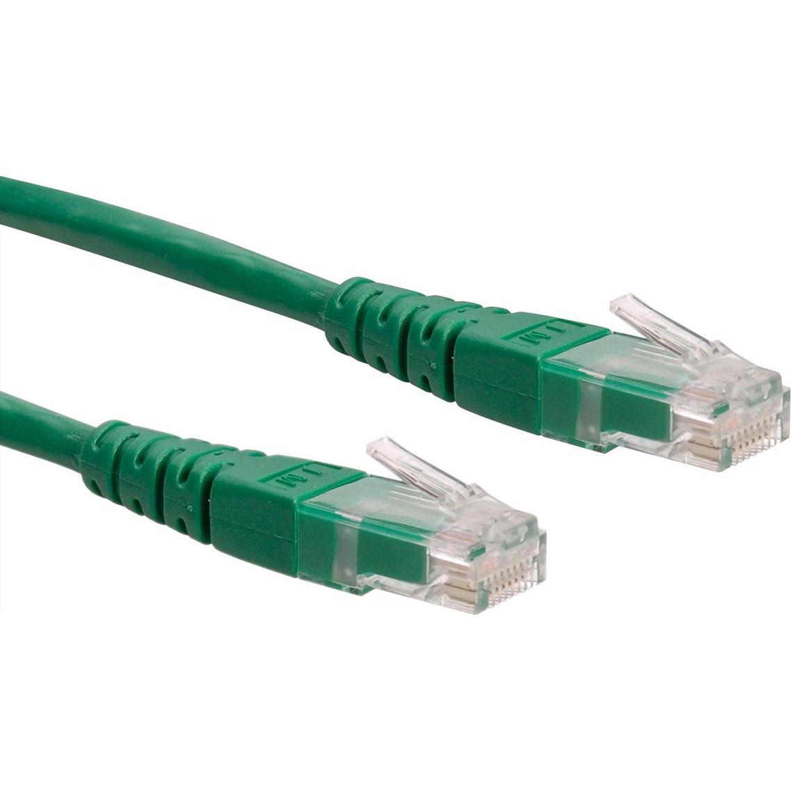 Roline UTP-Patchkabel Kat.6, grün, 0,5m (UTP, CAT6, 0.50 m), Netzwerkkabel