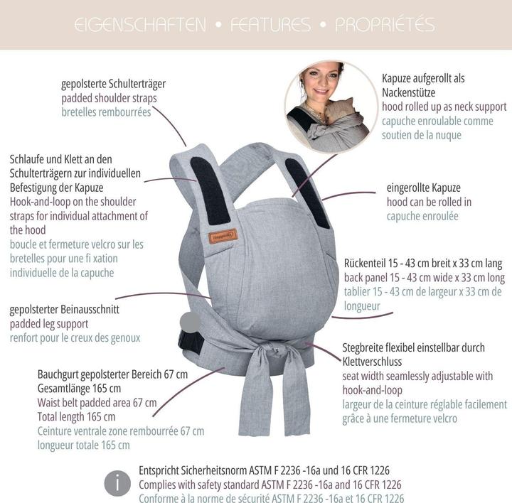 Produktbild Hoppediz Babytrage Bondolino b.pure