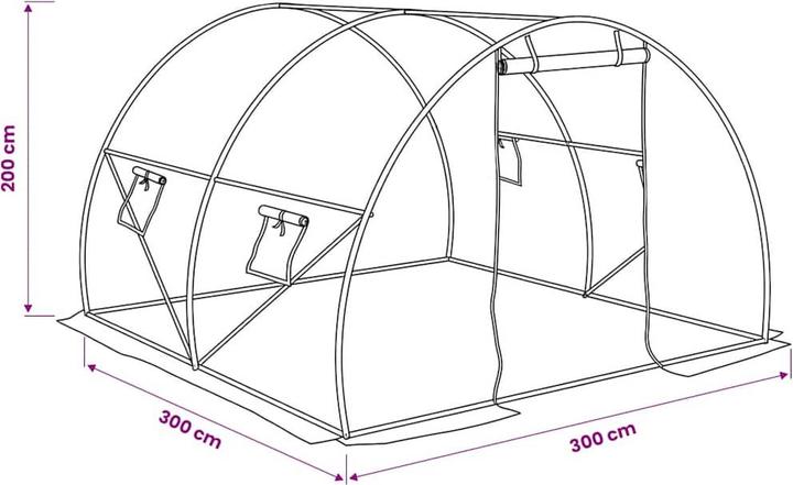 Produktbild vidaXL Gewächshaus