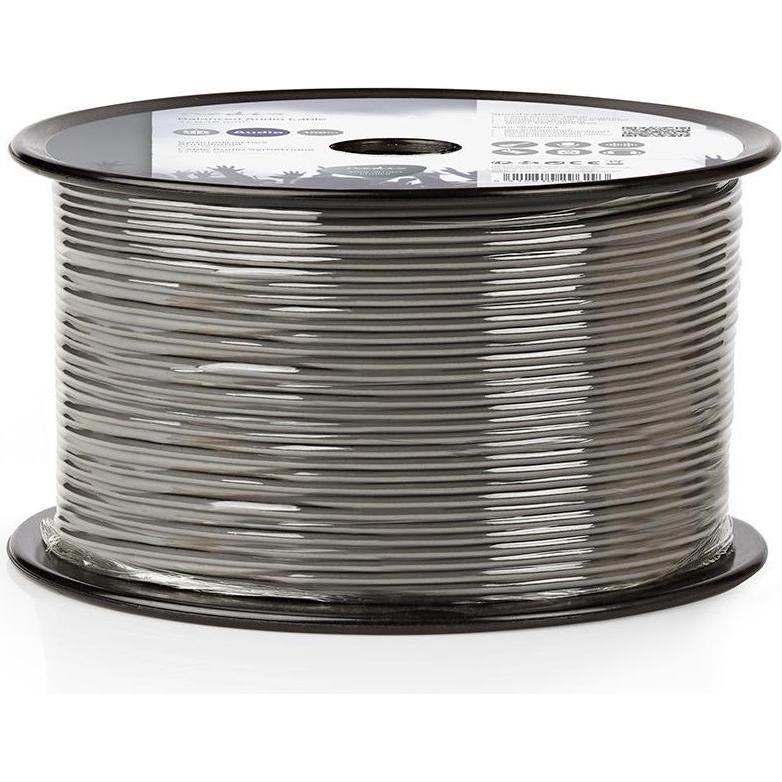 Thumbnail - Nedis Audio Kabel 2X 0.16 mm² Kupfer 100.0 m rund PVC Dunkelgrau Rolle (100 m), Audio Kabel