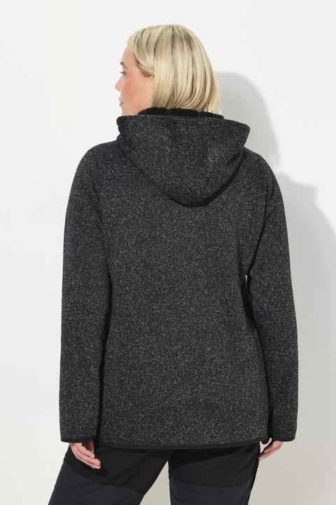 Produktbild Ulla Popken Strickfleece-Jacke, Teddyfleece, 2-Wege-Zipper, Reflektor (42, 44)