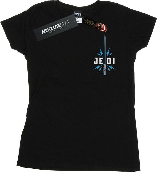 Actual product image Star Wars Womens/Ladies The Rise Of Skywalker Jedi Badge Breast Print Cotton T-Shirt (XXL)