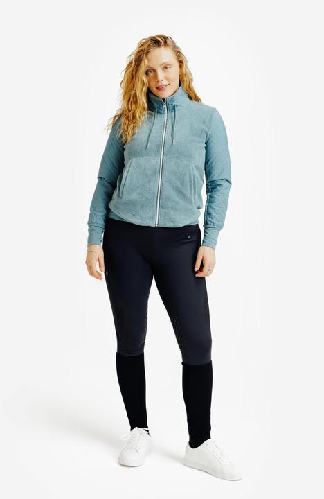 Image du produit Fouganza Sweat équitation zippé chaud femme - 500 vert cendré (XS)