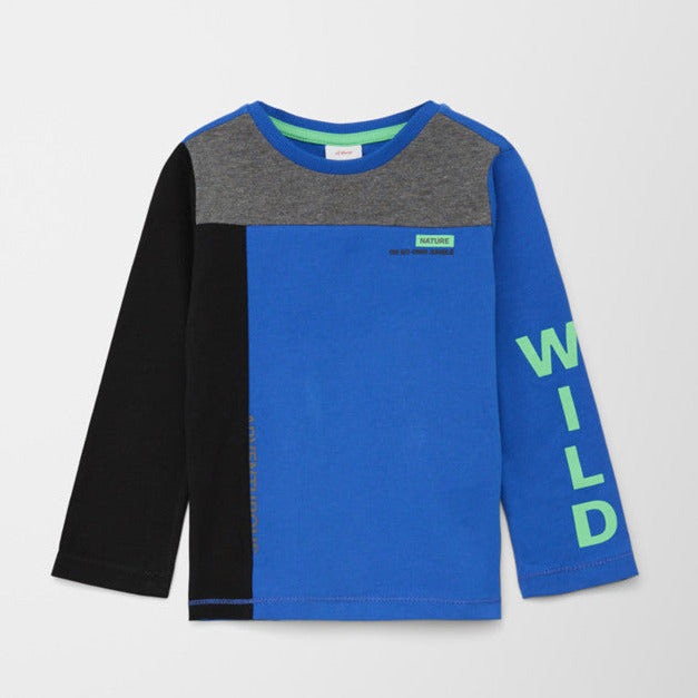 Actual product image S.Oliver Long sleeve shirt in colour blocking look (98)