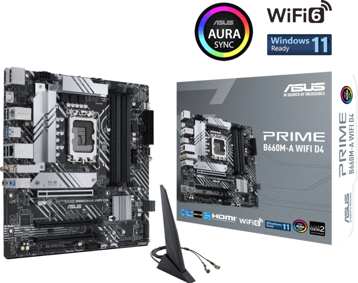 Produktbild ASUS PRIME B660M-A D4 (LGA 1700, Intel B660, mATX)
