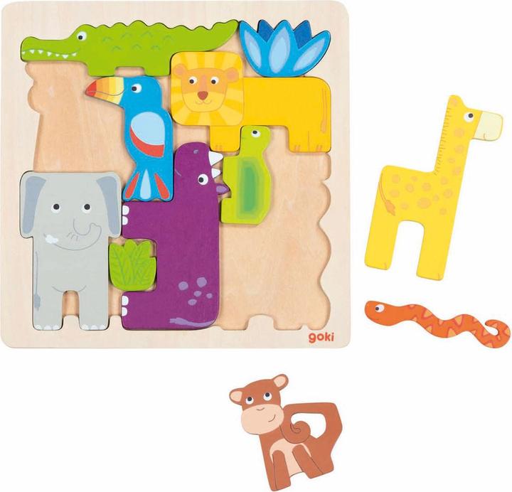 Goki Einlegepuzzle Safari (11 Teile)