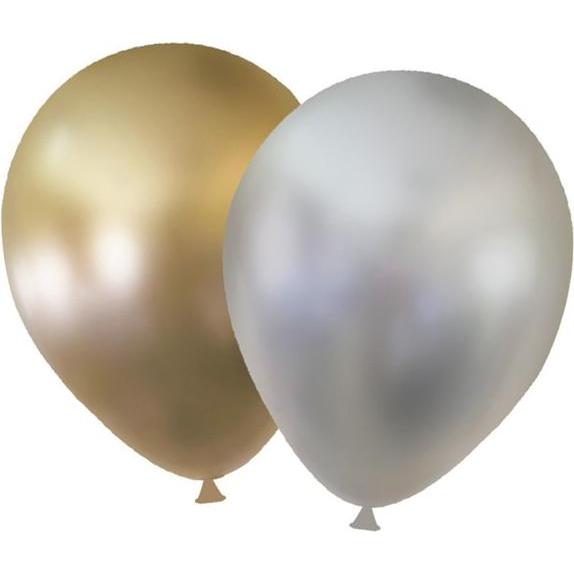 Procos 6 Latexballons - gold und silber
