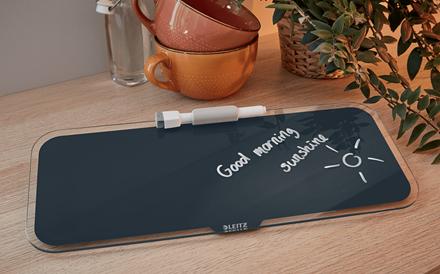 Productafbeelding Leitz Glassboard Desktop Memoboard Grijs (42 x 19 cm)