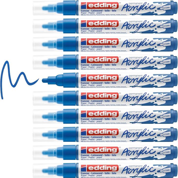 Immagine prodotto Edding Marcatore acrilico 5100 Medio (Blu genziana, 3 mm, 1 x)