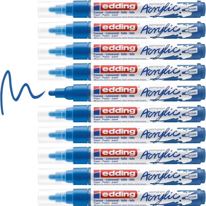 Produktbild Edding Acrylmarker 5100 Medium (Enzianblau, 3 mm, 1 x)
