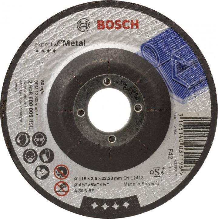 Bosch Professional Zubehör PRO Metal cutting disc, 115 x 2.5 x 22.23 mm