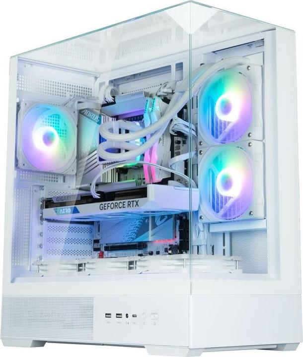 Produktbild Zalman Boitier Moyen Tour ATX P40 Prism RGB avec panneaux vitrés (Blanc) (ATX, mATX, Mini-ITX)