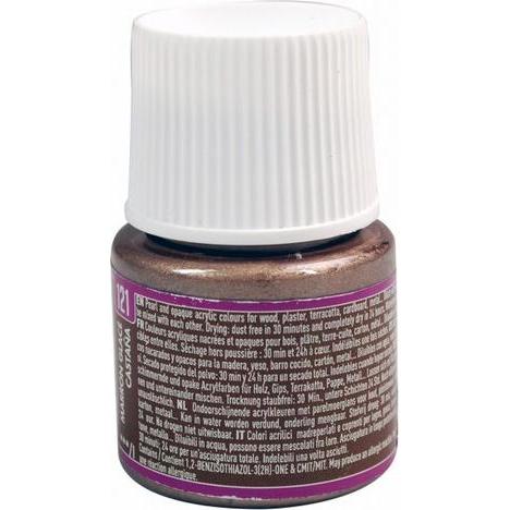 Thumbnail - Pebeo, Künstlerfarbe + Bastelfarbe, Deco Perlmutt Acrylfarben (Kastanienbraun, 45 ml)