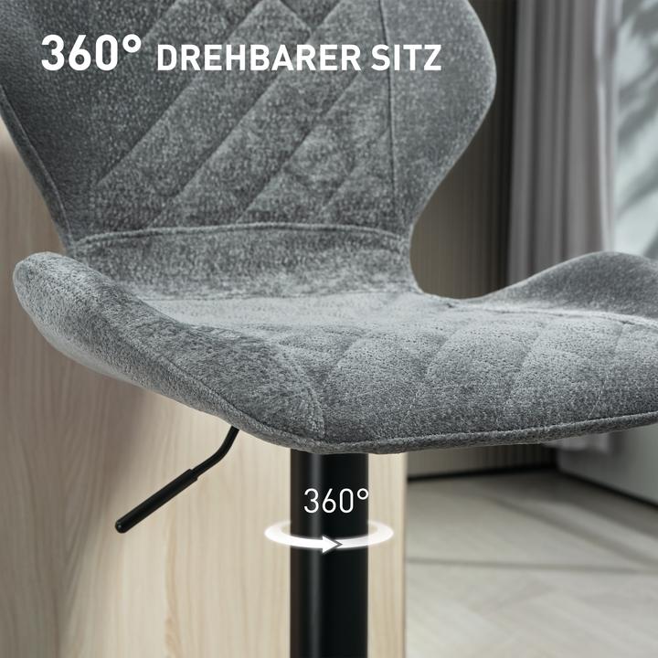 Actual product image Homcom Barhocker Polyester Dunkelgrau