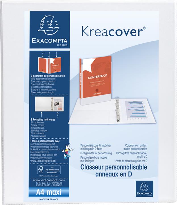 Produktbild Exacompta KREACOVER - Ringbücher A4 Maxi (A4, 47 mm, 1 Stk.)