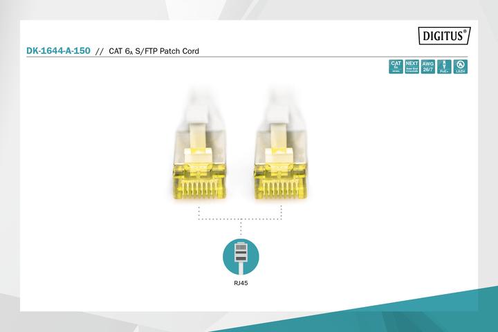 Actual product image Digitus Network cable (S/FTP, CAT6a, 15 m)