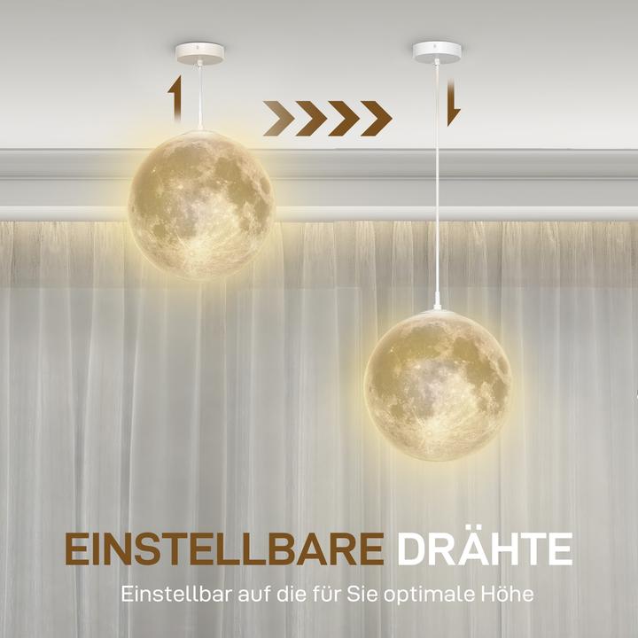 Produktbild Homcom Pendelleuchte ABS Weiss (E27, 806 lm)