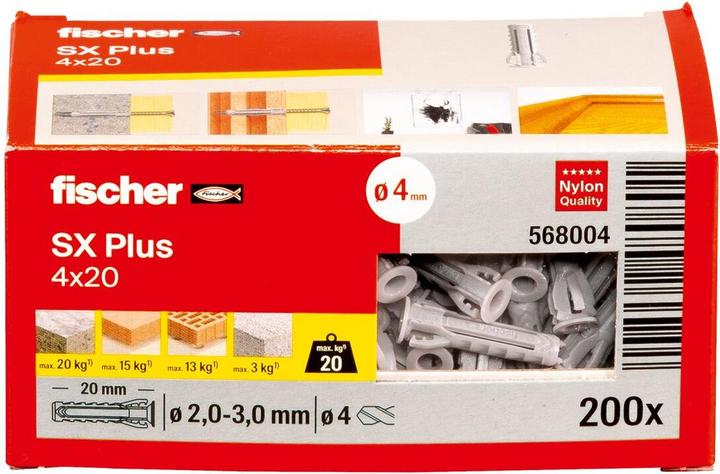 Actual product image Fischer Dowel SX Plus 4x20 (200 pcs.)