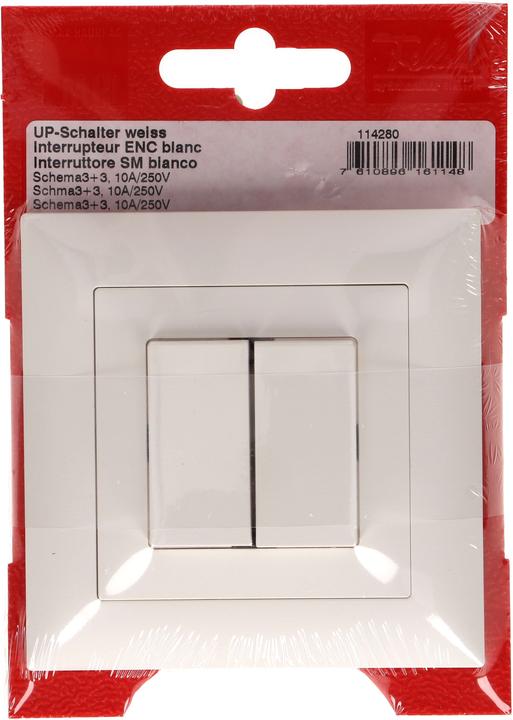 Produktbild Feller EdizioDue Doppel-Druckschalter Schema 3+3