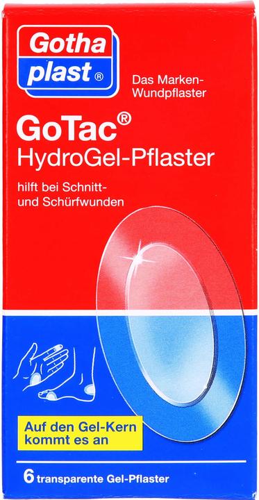 Actual product image Gothaplast GoTac Hydro transparent gel plasters oval 7.4 cm x 4.5 cm, 6 pcs. plasters (6 x)